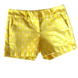 Ann Taylor Yellow and White Polka Dot Short 0